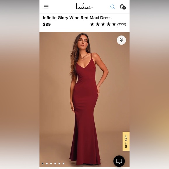 NWT Lulus Infinite Glory Wine Red Maxi Dress sz Medium - Picture 2 of 6